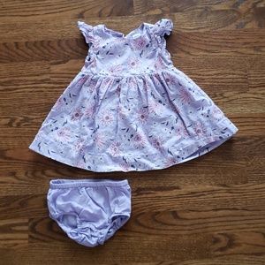 GAP Kids Purple Flower Flutter Dress